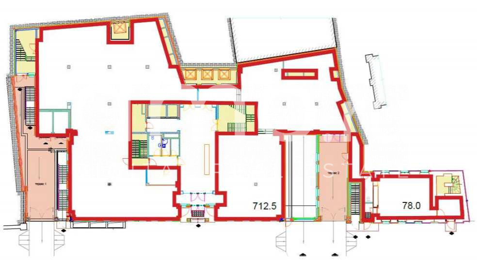 Планировка офиса 78-790.5 м², 1 этаж, БЦ «Ренессанс Фонтанка»